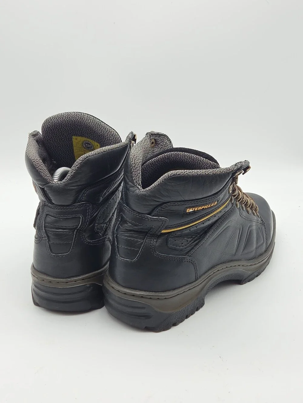 Caterpillar Y2K Lace Up Black Leather Boots Size‎ Men's 8.5 Wide